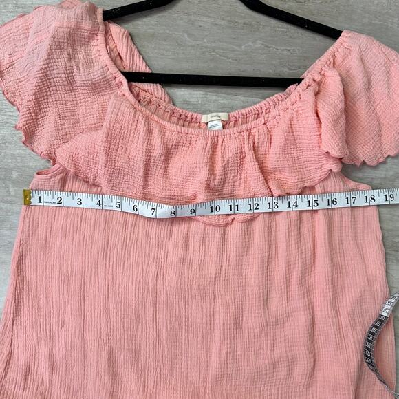 Eberjey Nomad Florence Off Shoulder Midi Dress in Candlelight Peach Size small - Picture 6 of 7